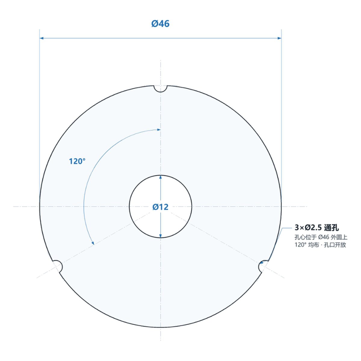 SEA-C46 环形驱动器 外形尺寸图