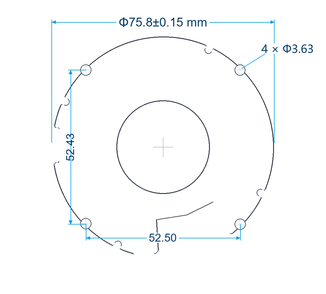 SEA-C76-36 环形驱动器 外形尺寸图